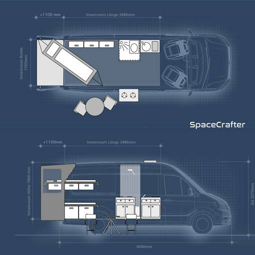 VW Crafter Camper-Ausbau SpaceCrafter